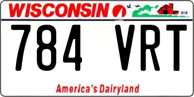 WI license plate 784VRT