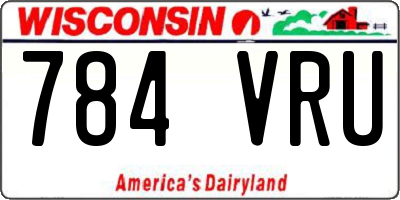 WI license plate 784VRU