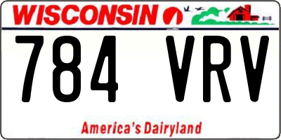 WI license plate 784VRV