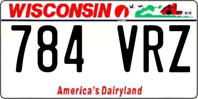 WI license plate 784VRZ