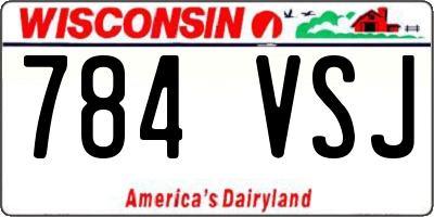 WI license plate 784VSJ