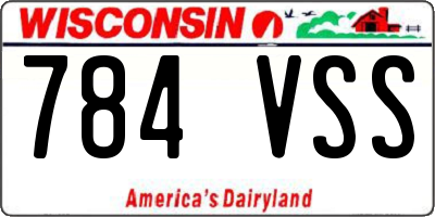 WI license plate 784VSS