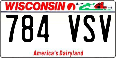 WI license plate 784VSV