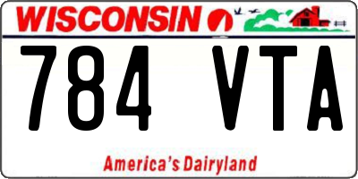 WI license plate 784VTA