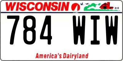WI license plate 784WIW