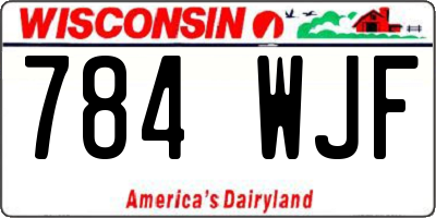 WI license plate 784WJF