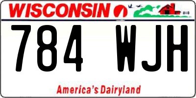 WI license plate 784WJH