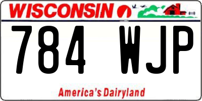 WI license plate 784WJP
