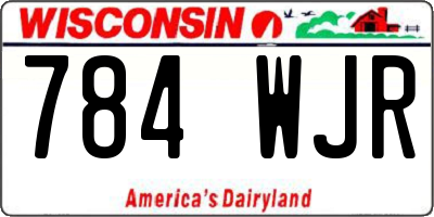 WI license plate 784WJR