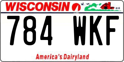 WI license plate 784WKF