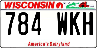 WI license plate 784WKH
