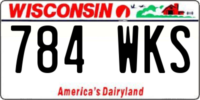 WI license plate 784WKS