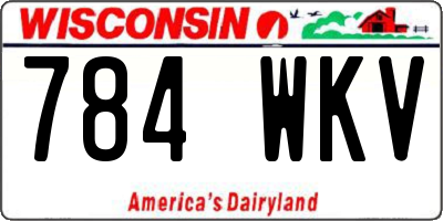 WI license plate 784WKV