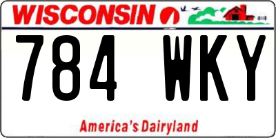 WI license plate 784WKY