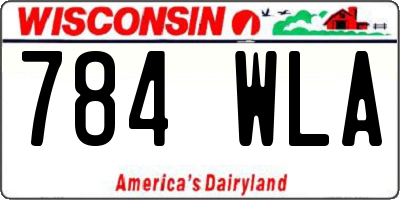 WI license plate 784WLA