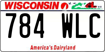 WI license plate 784WLC