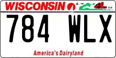 WI license plate 784WLX