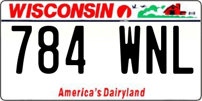 WI license plate 784WNL