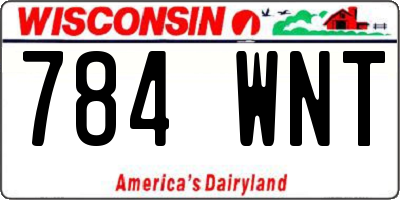 WI license plate 784WNT