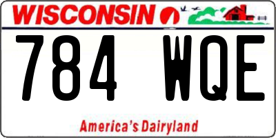 WI license plate 784WQE