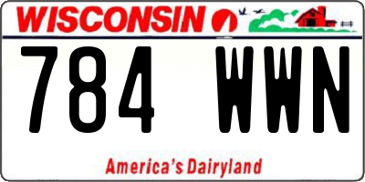 WI license plate 784WWN