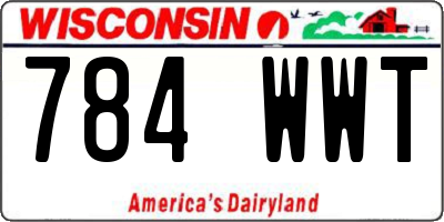WI license plate 784WWT