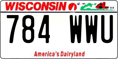 WI license plate 784WWU