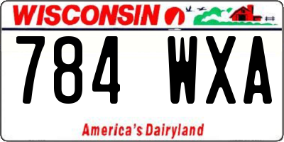 WI license plate 784WXA