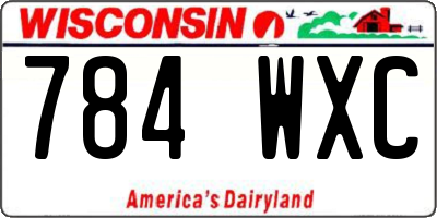WI license plate 784WXC