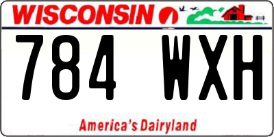 WI license plate 784WXH