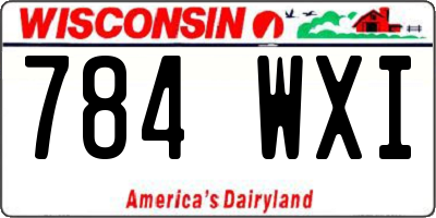 WI license plate 784WXI