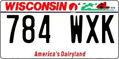 WI license plate 784WXK