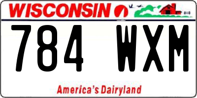 WI license plate 784WXM