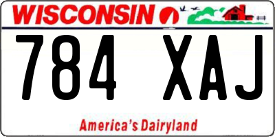 WI license plate 784XAJ