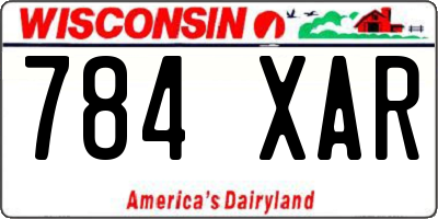 WI license plate 784XAR
