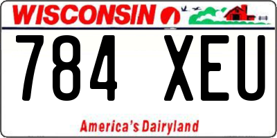 WI license plate 784XEU