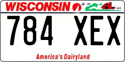 WI license plate 784XEX