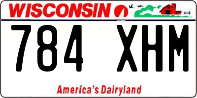 WI license plate 784XHM