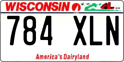 WI license plate 784XLN