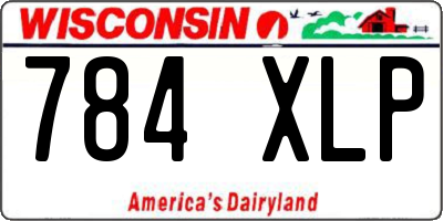 WI license plate 784XLP