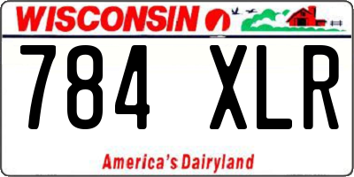 WI license plate 784XLR