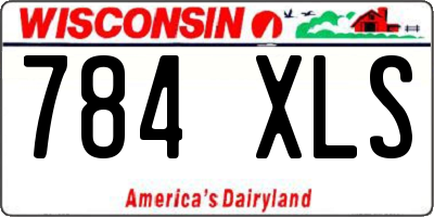 WI license plate 784XLS