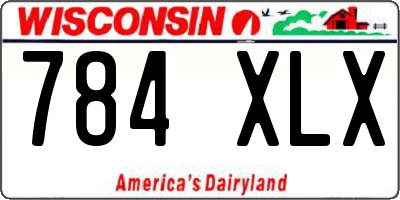 WI license plate 784XLX