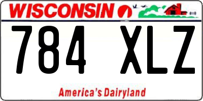 WI license plate 784XLZ