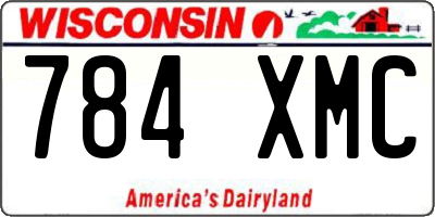 WI license plate 784XMC