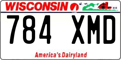 WI license plate 784XMD