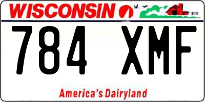 WI license plate 784XMF