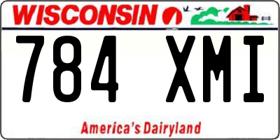 WI license plate 784XMI