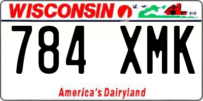 WI license plate 784XMK