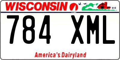 WI license plate 784XML